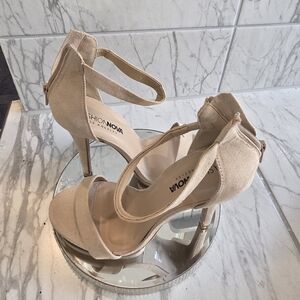Fashion Nova Beige Strappy Heels